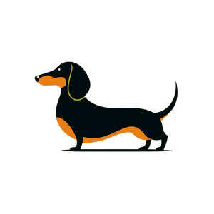 Dachshund Logo V3 Vinyl Car Decal Sticker – Waterproof & UV-Resistant 3.4133333333333336"