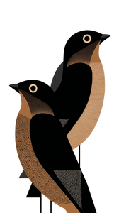 Tribal Birds Vinyl Car Decal Sticker – Waterproof & UV-Resistant 9.706666666666667"