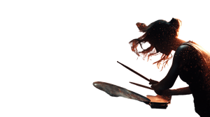 Intense Female Drummer Vinyl Car Decal Sticker – Waterproof & UV-Resistant 2.72"