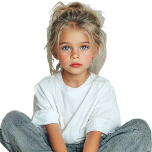 Blonde Blue-Eyed Girl V2 Vinyl Car Decal Sticker – Waterproof & UV-Resistant 3.4133333333333336"