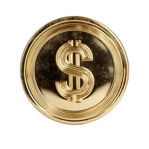 Shiny Gold Coin V5 Vinyl Car Decal Sticker – Waterproof & UV-Resistant 3.4133333333333336"