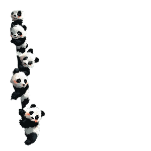 Baby Pandas Climbing Vinyl Car Decal Sticker – Waterproof & UV-Resistant 3.4133333333333336"