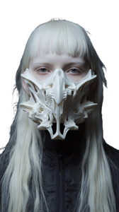 Futuristic Bone Mask Vinyl Car Decal Sticker – Waterproof & UV-Resistant 9.706666666666667"