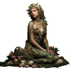 Mermaid With Seaweed Vinyl Car Decal Sticker – Waterproof & UV-Resistant 3.4133333333333336"
