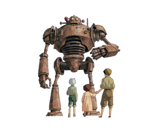 Ghibli Robot Scene Vinyl Car Decal Sticker – Waterproof & UV-Resistant 3.4133333333333336"