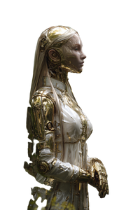 Futuristic Android Woman V7 Vinyl Car Decal Sticker – Waterproof & UV-Resistant 4.4