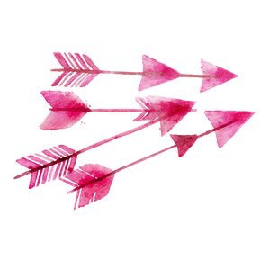 Pink Watercolor Arrows Vinyl Car Decal Sticker – Waterproof & UV-Resistant 3.4133333333333336"