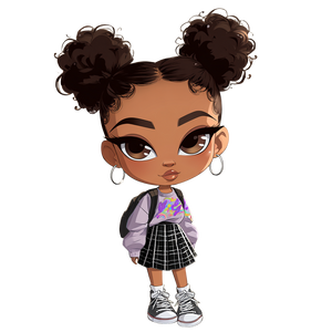 Stylish Chibi Girl V2 Vinyl Car Decal Sticker – Waterproof & UV-Resistant 3.4133333333333336"