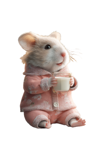 Baby Hamster Bedtime Vinyl Car Decal Sticker – Waterproof & UV-Resistant 4.4