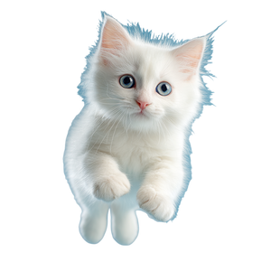 Fluffy Kitten Pouncing Vinyl Car Decal Sticker – Waterproof & UV-Resistant 3.4133333333333336"