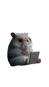 Hamster With Glasses Vinyl Car Decal Sticker – Waterproof & UV-Resistant 9.706666666666667"