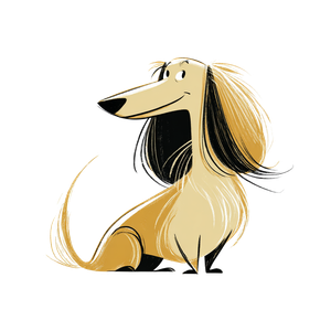 Dachshund Puppy Illustration V3 Vinyl Car Decal Sticker – Waterproof & UV-Resistant 6.826666666666667"