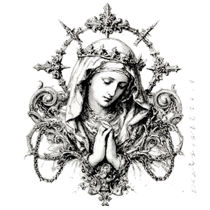 Veiled Woman Praying Vinyl Car Decal Sticker – Waterproof & UV-Resistant 6.826666666666667"