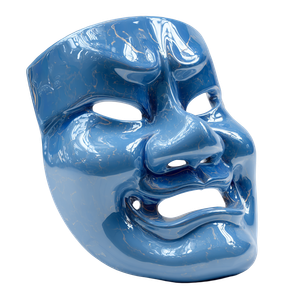 Korean Blue Mask Vinyl Car Decal Sticker – Waterproof & UV-Resistant 6.826666666666667"