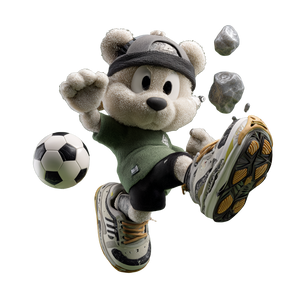 3D Soccer Mascot V2 Vinyl Car Decal Sticker – Waterproof & UV-Resistant 3.4133333333333336"