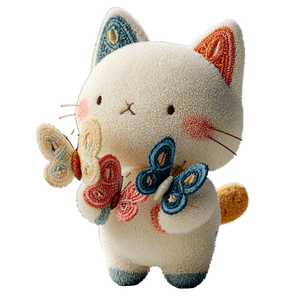 Cute Cat Plush V2 Vinyl Car Decal Sticker – Waterproof & UV-Resistant 6.826666666666667"