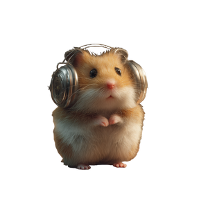 Golden Hamster Dj Vinyl Car Decal Sticker – Waterproof & UV-Resistant 3.4133333333333336"