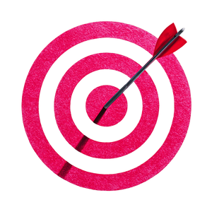 Pink Target Arrow Vinyl Car Decal Sticker – Waterproof & UV-Resistant 3.4133333333333336"