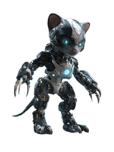 Cybertek Kitten Robot Vinyl Car Decal Sticker – Waterproof & UV-Resistant 8.213333333333333"