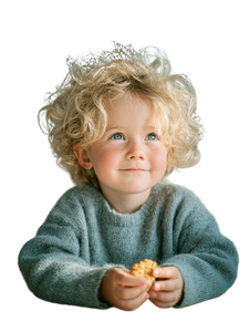 Smiling Child Snacking Vinyl Car Decal Sticker – Waterproof & UV-Resistant 8.213333333333333"