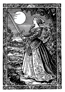 Queen Of Swords V3 Vinyl Car Decal Sticker – Waterproof & UV-Resistant 8.746666666666666"
