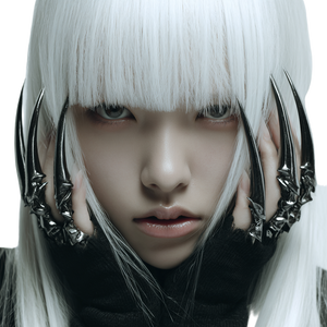 White-Haired Dragon Girl Vinyl Car Decal Sticker – Waterproof & UV-Resistant 3.4133333333333336"