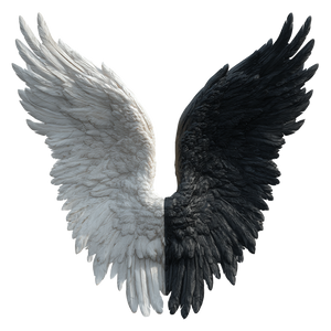 Angel Wings Contrast Vinyl Car Decal Sticker – Waterproof & UV-Resistant 3.4133333333333336"