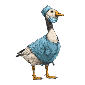 Surgeon Goose Vinyl Car Decal Sticker – Waterproof & UV-Resistant 3.4133333333333336"