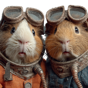 Diving Guinea Pigs Vinyl Car Decal Sticker – Waterproof & UV-Resistant 3.4133333333333336"