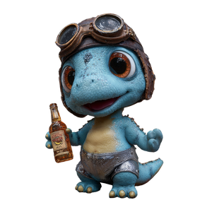 Baby Dinosaur Miner Vinyl Car Decal Sticker – Waterproof & UV-Resistant 3.4133333333333336"