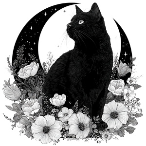 Black Cat Art V11 Vinyl Car Decal Sticker – Waterproof & UV-Resistant 3.4133333333333336"