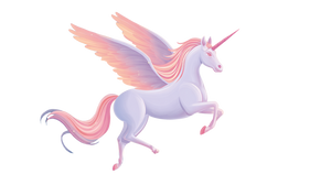 Unicorn Pegasus Cartoon Vinyl Car Decal Sticker – Waterproof & UV-Resistant 2.72"