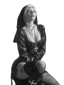 Rogue Nun Cosplay Vinyl Car Decal Sticker – Waterproof & UV-Resistant 4.1066666666666665"