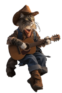 Cowboy Cat Singer Vinyl Car Decal Sticker – Waterproof & UV-Resistant 4.4