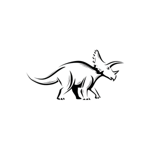 Elegant Triceratops Vinyl Car Decal Sticker – Waterproof & UV-Resistant 3.4133333333333336"