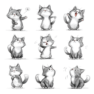 Moving Cat Emoticon Vinyl Car Decal Sticker – Waterproof & UV-Resistant 3.4133333333333336"