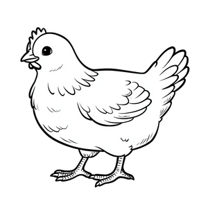 Kawaii Hen Vinyl Car Decal Sticker – Waterproof & UV-Resistant 3.4133333333333336"