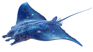 Glowing Manta Ray Vinyl Car Decal Sticker – Waterproof & UV-Resistant 5.4