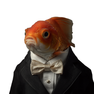 Dapper Goldfish Vinyl Car Decal Sticker – Waterproof & UV-Resistant 3.4133333333333336"