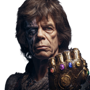 Mick Jagger Thanos Vinyl Car Decal Sticker – Waterproof & UV-Resistant 3.4133333333333336"