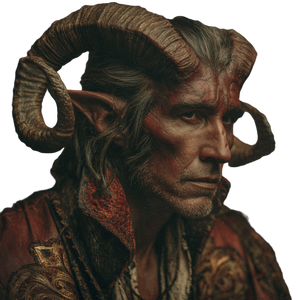 Horned Tiefling Sorcerer Vinyl Car Decal Sticker – Waterproof & UV-Resistant 3.4133333333333336"