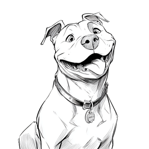 Smiling American Bully Vinyl Car Decal Sticker – Waterproof & UV-Resistant 3.4133333333333336"