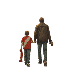 Father And Son Fans Vinyl Car Decal Sticker – Waterproof & UV-Resistant 3.4133333333333336"