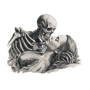 Skeleton'S Embrace Vinyl Car Decal Sticker – Waterproof & UV-Resistant 3.4133333333333336"