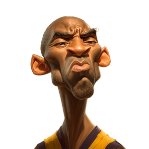 Kobe Bryant Caricature Vinyl Car Decal Sticker – Waterproof & UV-Resistant 6.826666666666667"