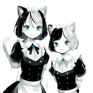 Realistic Cat Maid Vinyl Car Decal Sticker – Waterproof & UV-Resistant 3.4133333333333336"
