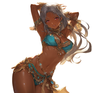 Fantasy Adventurer Dancer Vinyl Car Decal Sticker – Waterproof & UV-Resistant 3.4133333333333336"