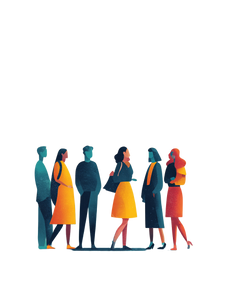 Diverse People Connecting Vinyl Car Decal Sticker – Waterproof & UV-Resistant 8.213333333333333"
