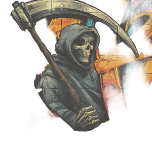 Grim Reaper Sickle Vinyl Car Decal Sticker – Waterproof & UV-Resistant 3.4133333333333336"