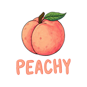 Peachy Stick Vinyl Car Decal Sticker – Waterproof & UV-Resistant 6.826666666666667"